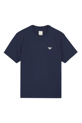 Embroidered Micro Eagle Cotton T-Shirt